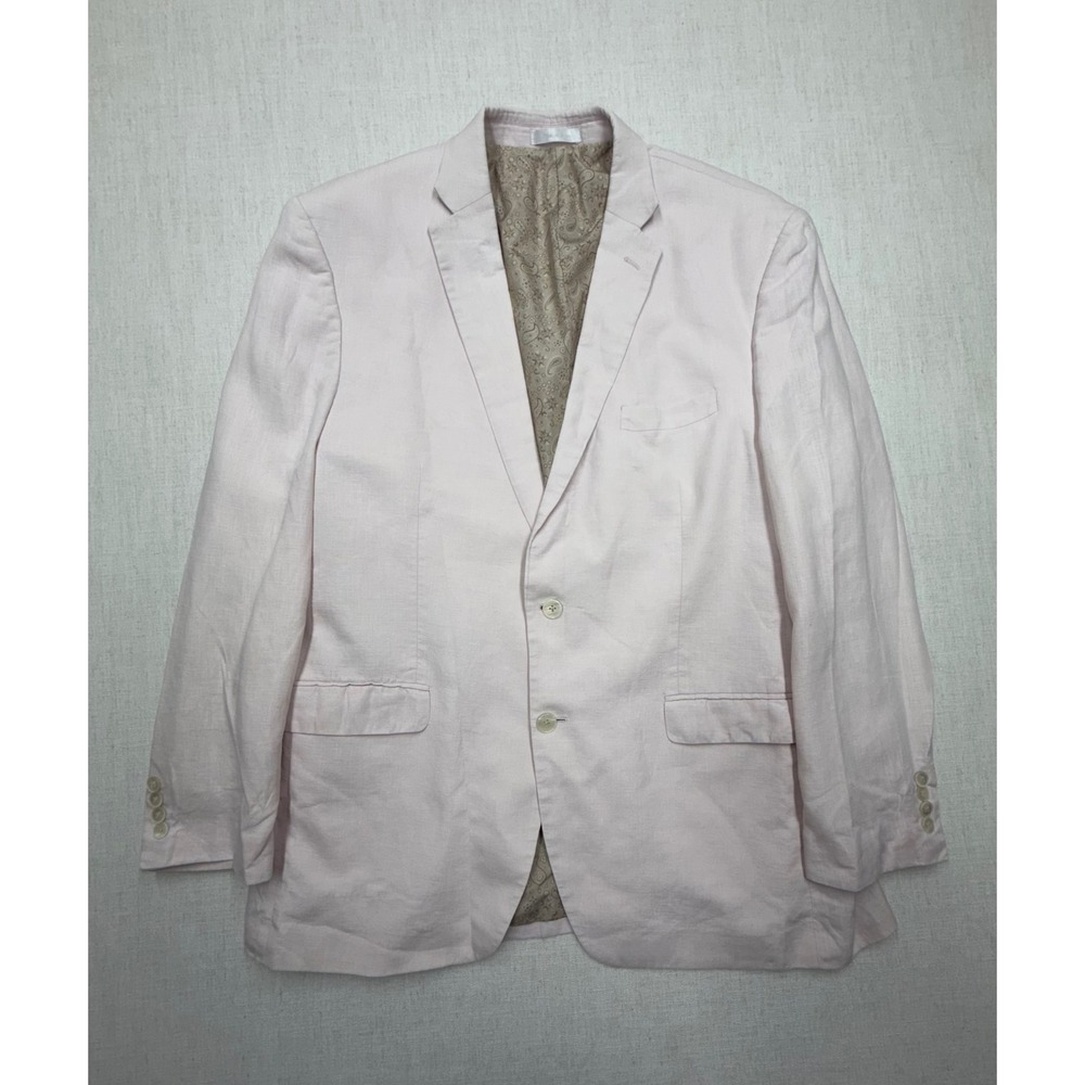 Lauren Ralph Lauren Blazer Pink Sport Coat Lord & Taylor 100% Linen
Size 48L